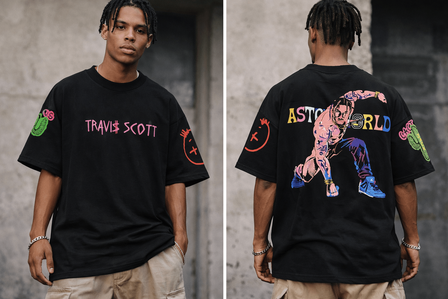 Astroworld Graphic Oversized T-Shirt – Premium Streetwear Back Print Tee - Ghelo.Store