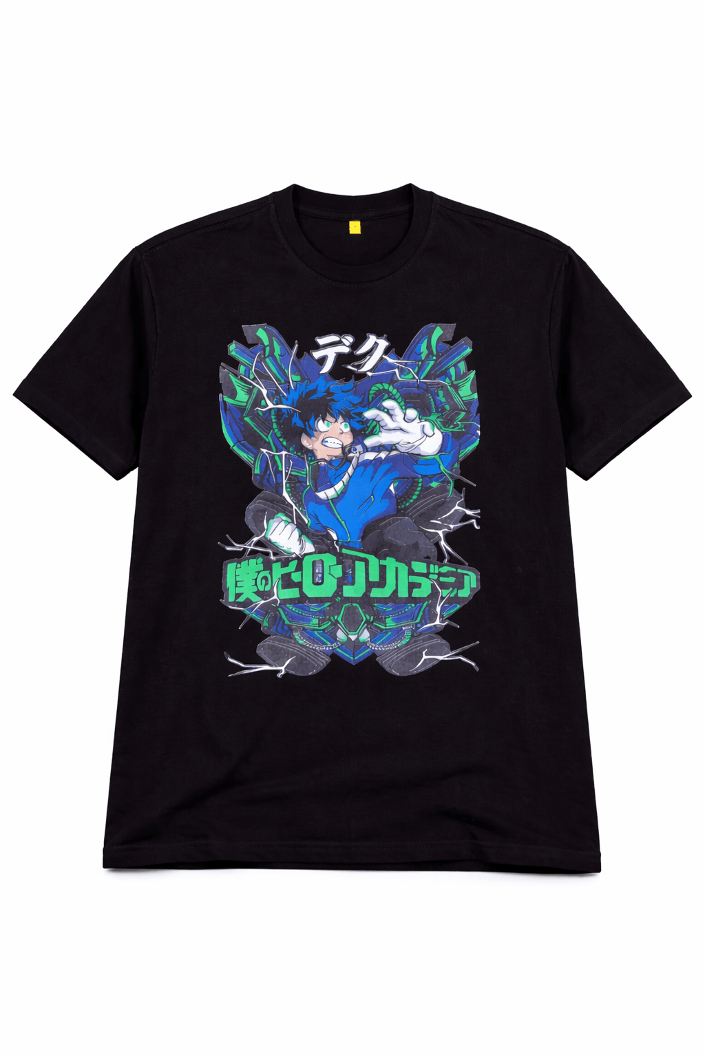 Anime Deku Graphic T-Shirt for Men | Premium French Terry Cotton 240 GSM Black Tee - Ghelo.Store