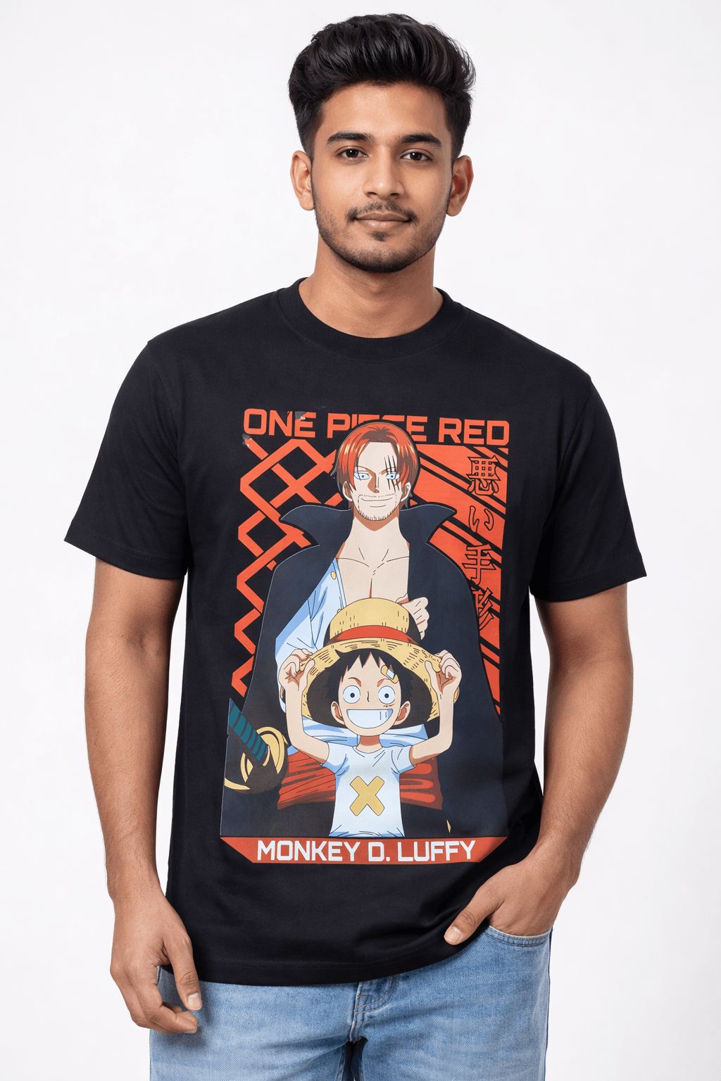 One Piece Anime Graphic T-Shirt for Men | Premium Cotton Black Anime Tee - Ghelo.Store