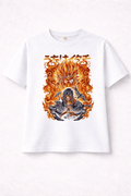 Sasuke Susano Fire Graphic T-Shirt | Premium White Streetwear Tee for Anime Fans - Ghelo.Store