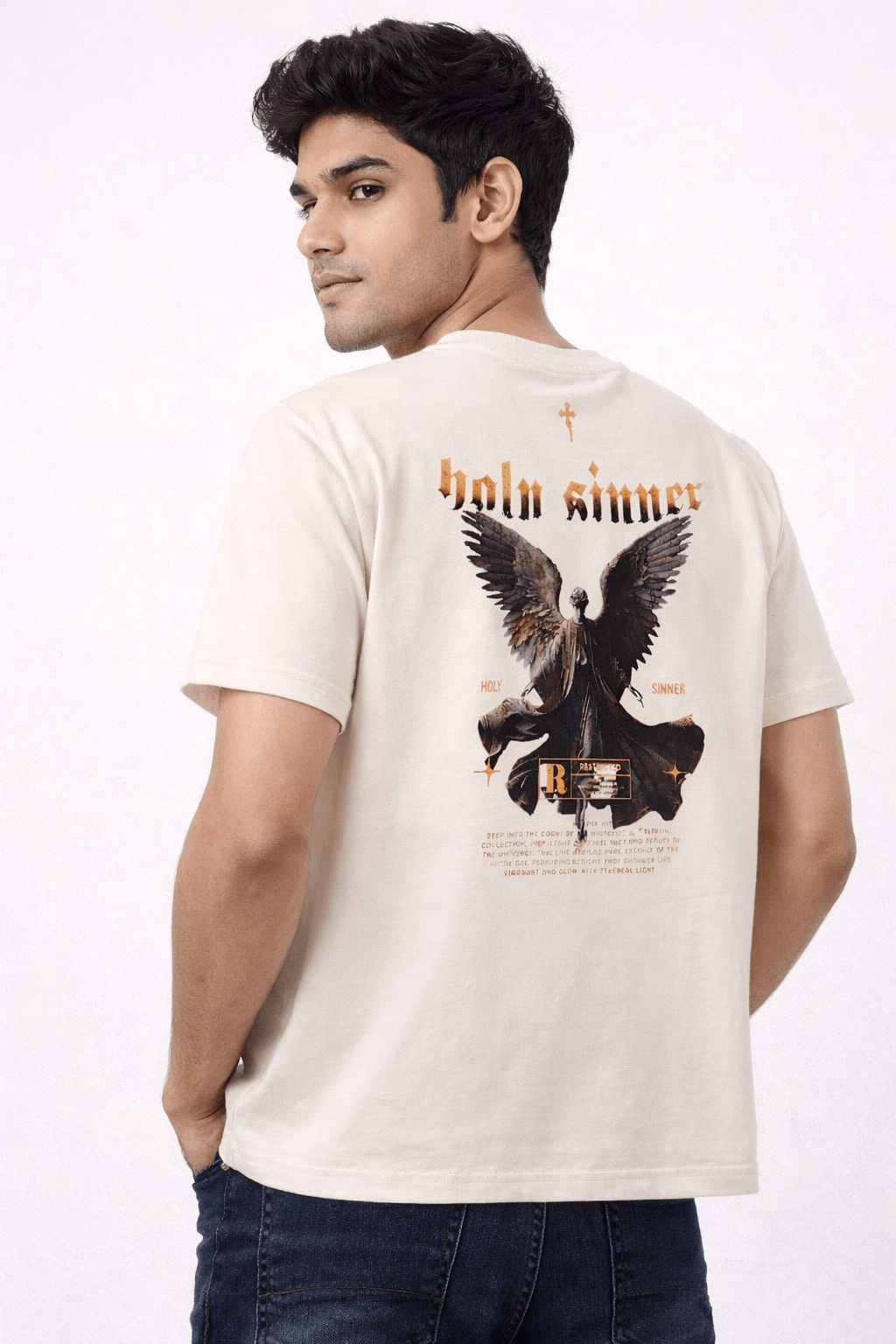 Holy Sinner Angel Graphic T-Shirt | Premium Streetwear Tee with Dark Aesthetic - Ghelo.Store